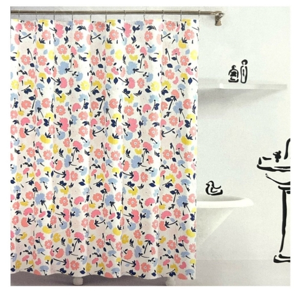 Kate Spade Floral Blooms Shower Curtain New in Package 72 x 72 - Picture 1 of 3